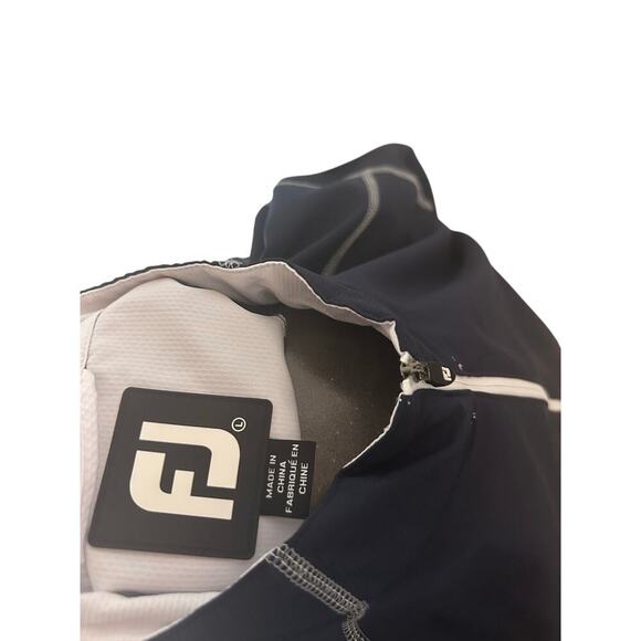 FootJoy Mens Large Blue/White Half ZIP Jacket - Picture 5 of 5